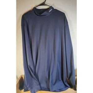PGA TOUR Authentic MENS GOLF SHIRT LONG SLEEVES NAVY Blue Pullover Sz XXL